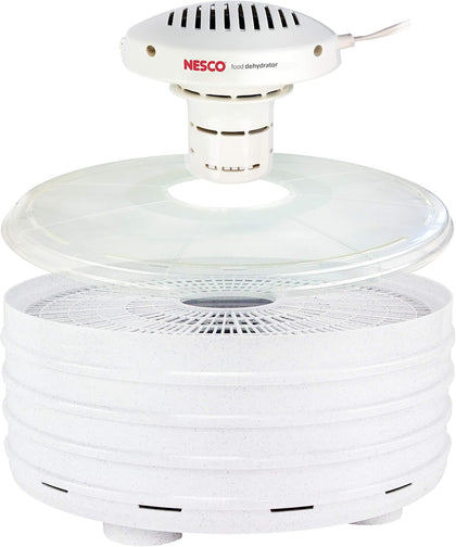 FD-37 Food Dehydrator, For Snacks, Fruit, Beef Jerky,White/Clear, 4 Trays