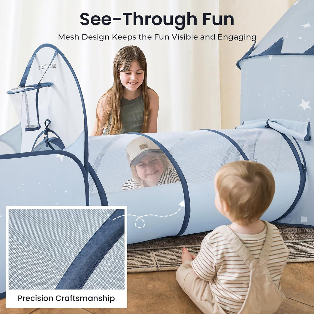 3-in-1 Kids Play Tunnel with Ball Pit & Tent, Pop-Up Crawl Toy | Foldable Indoor & Outdoor Play Set With Carry Bag