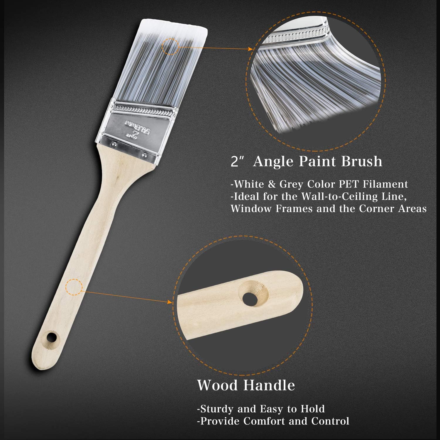 Paint Roller Kit, 9 Pieces Paint Supplies for House Painting, with Metal Paint Tray&9 inch+4 inch Paint