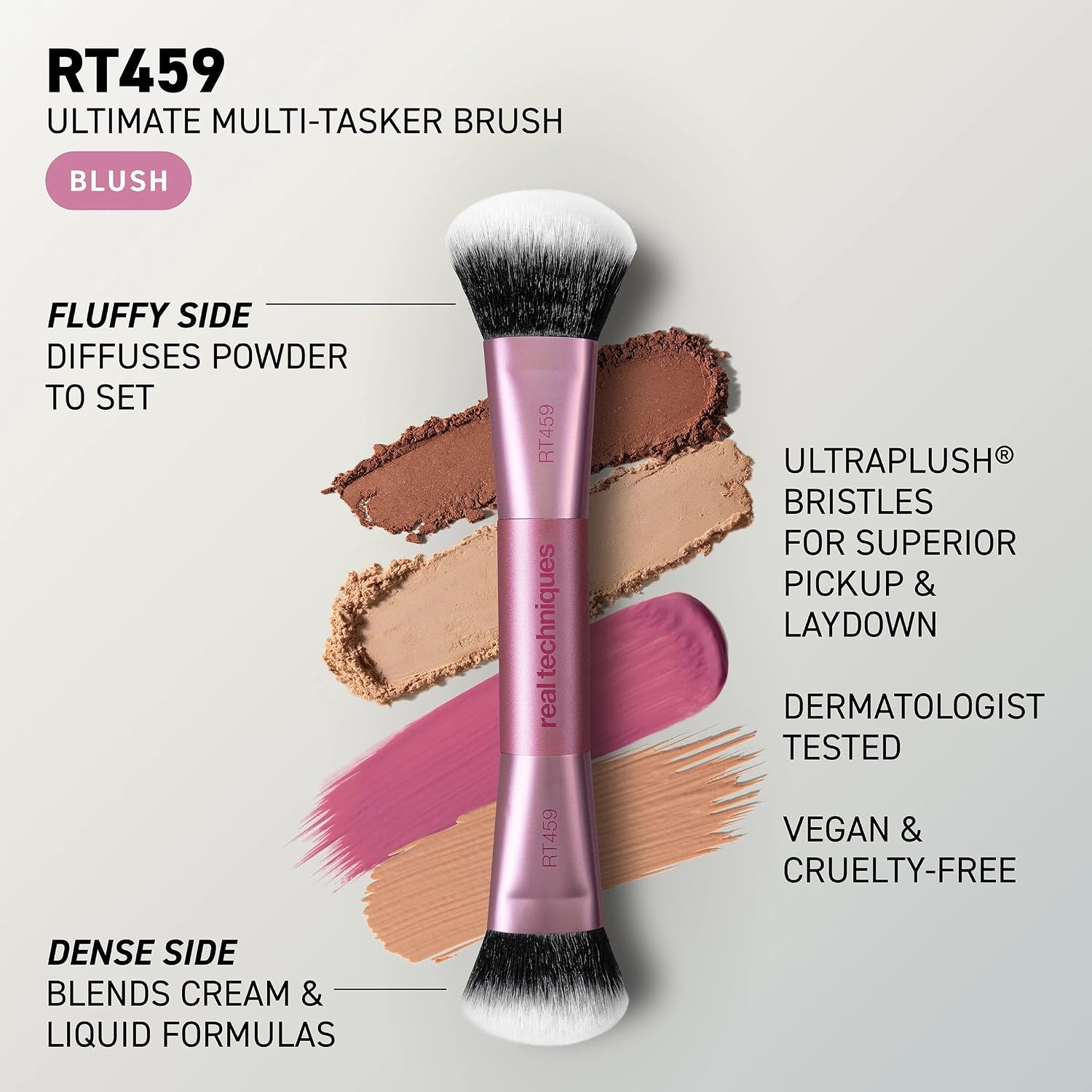 Ultimate Multi Tasker Brush, Makeup Brush for Foundation | Airbrushed finish, dual-ended bronzer brush and blush
