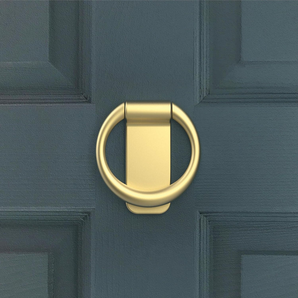 Franklin Brass Derby Door Knocker for Front Door in Brushed Gold EDHDKN-BRG-D