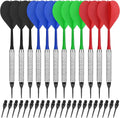 Plastic Tip Darts,12pcs Soft Darts Set with 100 Plastic Tips for Electronic Dartboard