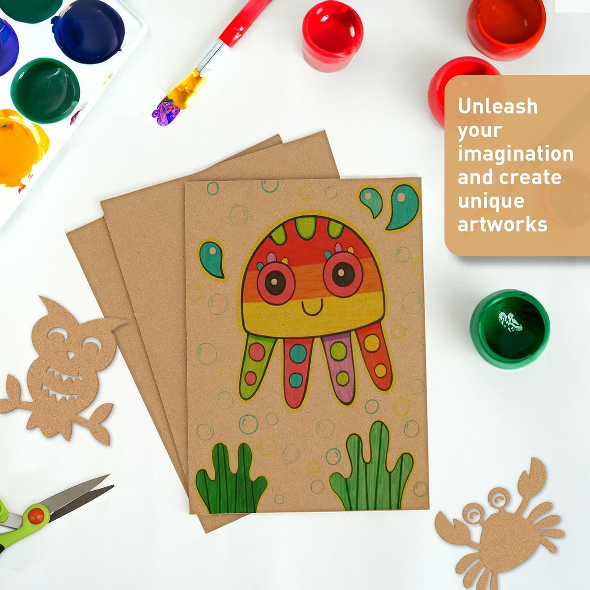 100 Pack 4x6 Inch Corrugated Cardboard Sheets, 1.8mm Thick Brown Kraft Cardboard Backing, Bulk Flat Cardboard Inserts