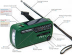Best NOAA Portable Solar/Hand Crank AM/FM, Shortwave & NOAA Weather Emergency Radio with USB Cell Phone Charger & LED
