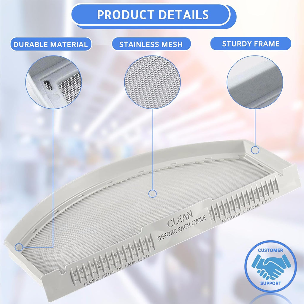 Dryer Lint Screen Replacement For GE Gas Dryer GTD33EASK0WW GTD65EBSJ2WS HTX24EASK0WS GTD33GASK0WW GTD42EASJ0WW GTD42EAGA GTD65EBSJ0WS GTD45EASJ1WS GTD65EBSJ1WS GTD42EASJ2WW GTD45GASJ0WS Etc