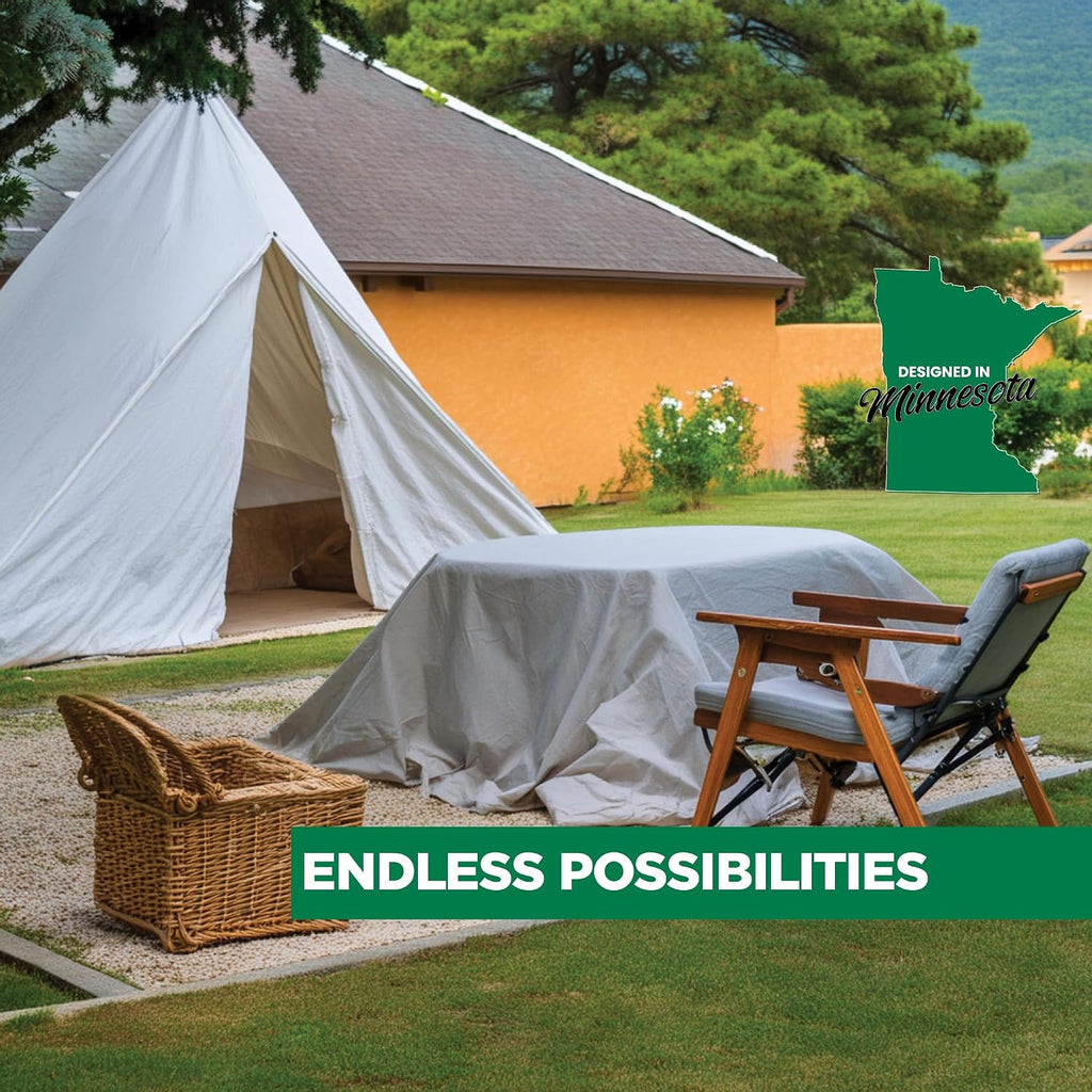 All Purpose Canvas Drop Cloth by EZ Drop - Cotton Duck Dropcloth Tarp for Painting, Construction Debris, Floor &