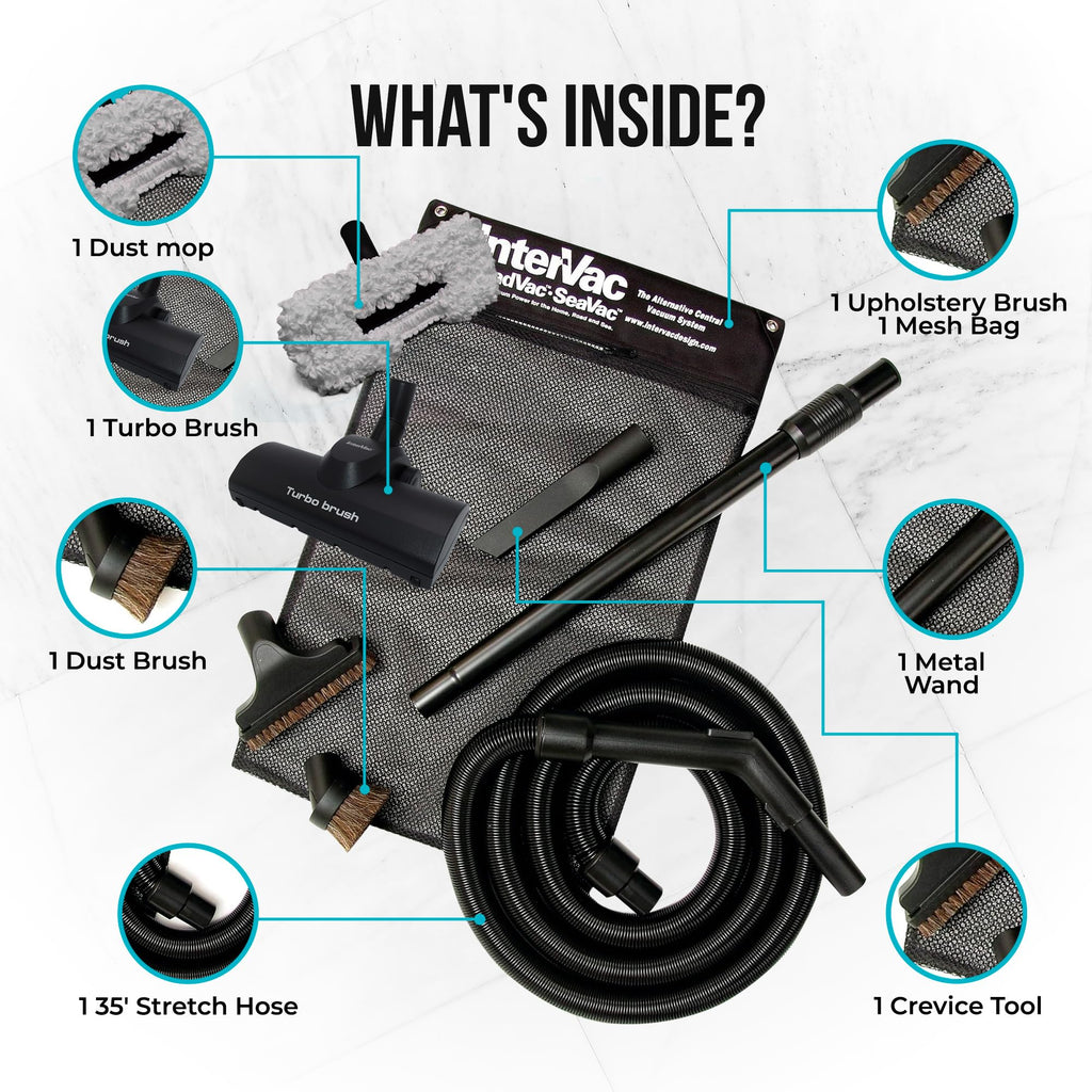 Intervac Design Central Vacuum Accessory Kit with Banded Cuff