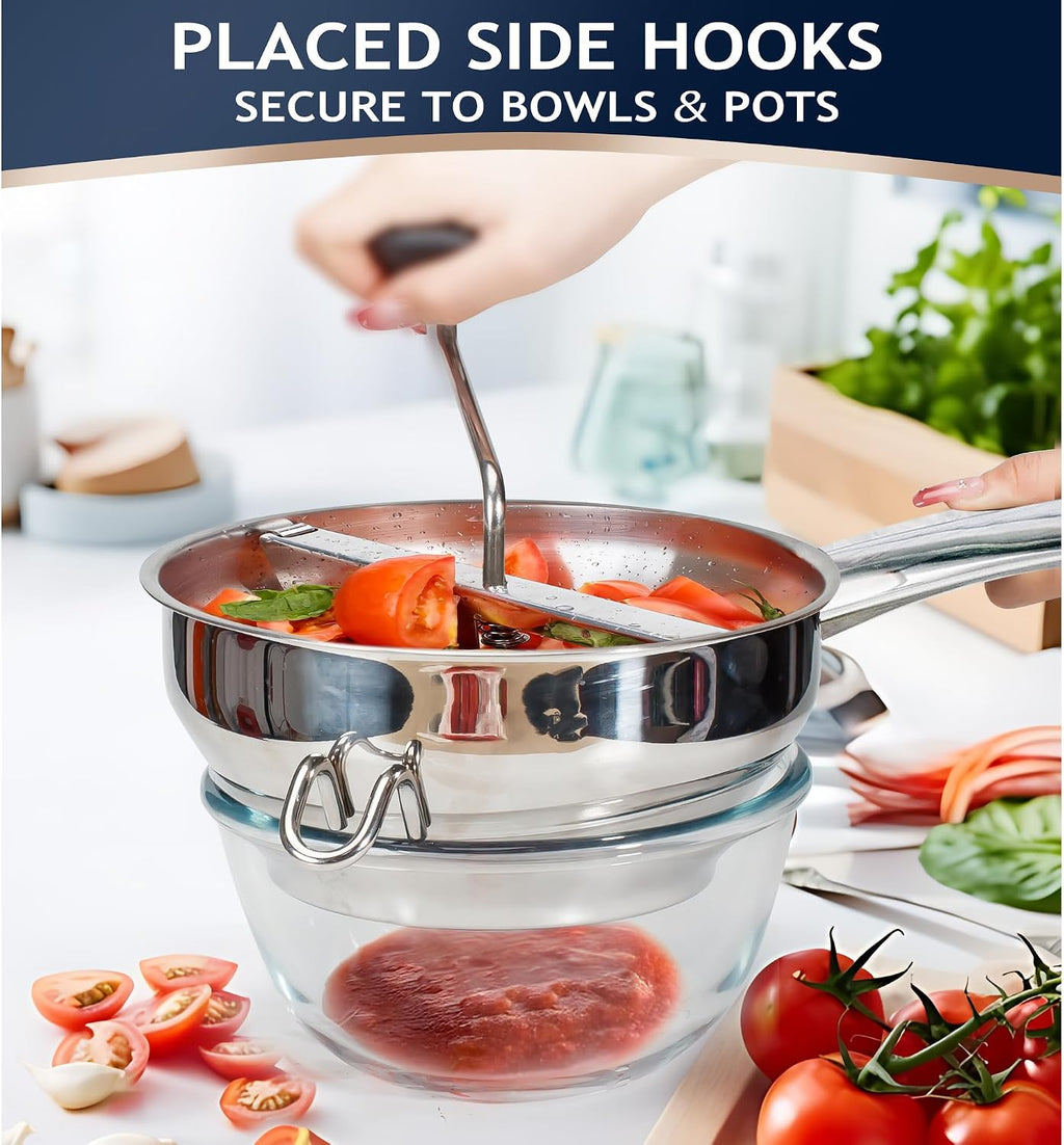 Stainless Steel Food Mills With 3 Milling Discs,Ergonomic design Of Rotary Food Mills For Tomato