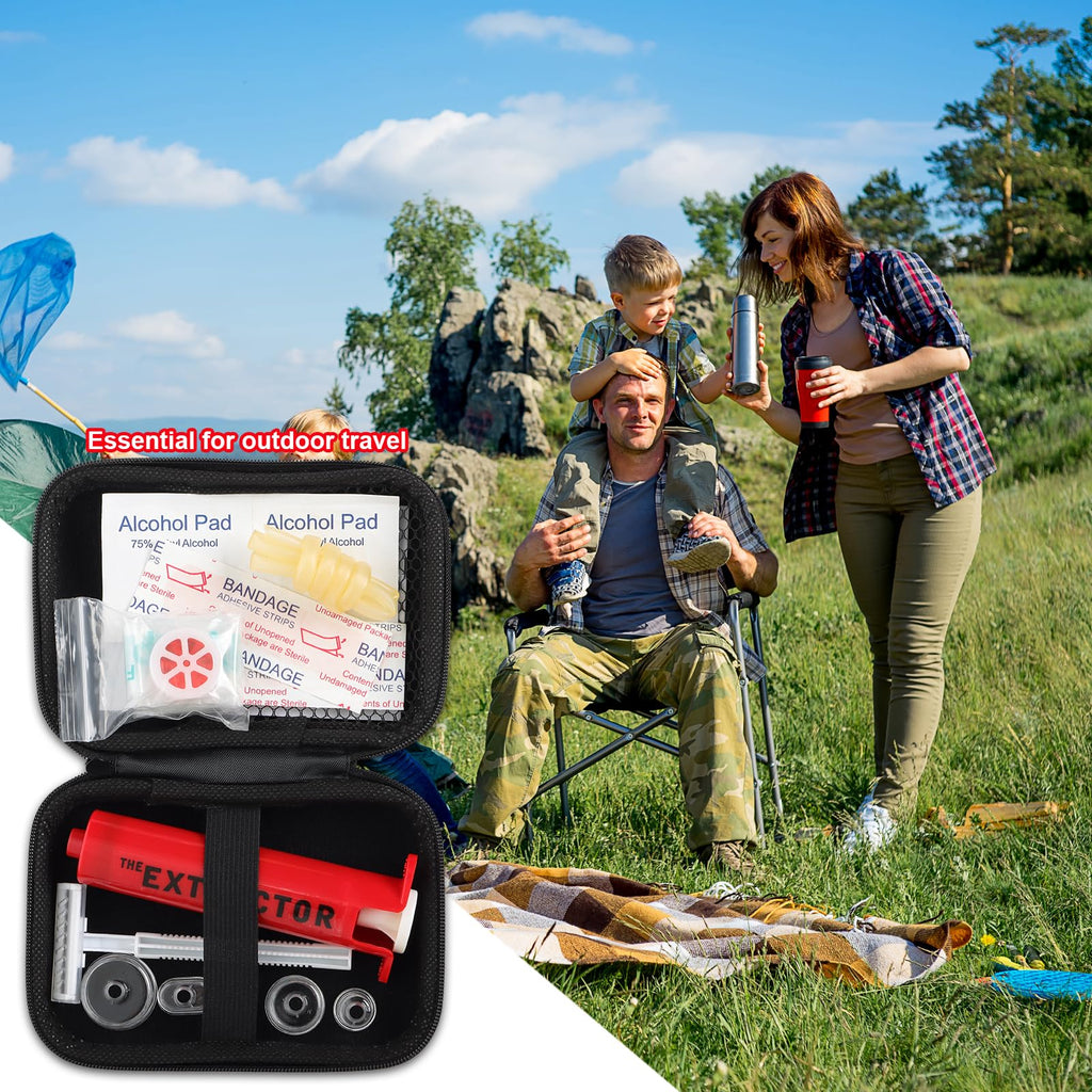 Snake Bite Kit Sting Kit Venom Extractor Suction Pump Emergency Sting Bite Kit First Aid Supplies for Backpacking