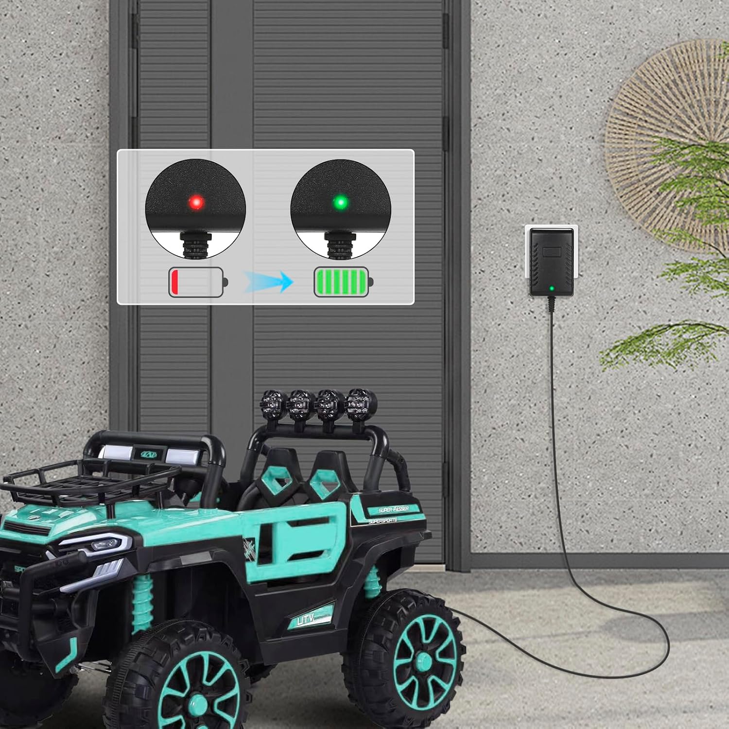 12V Kids Charger for Ride On Car, 12V Various Electric Ride-on Toys Car Battery Charger，12 V Universal Kids Riding