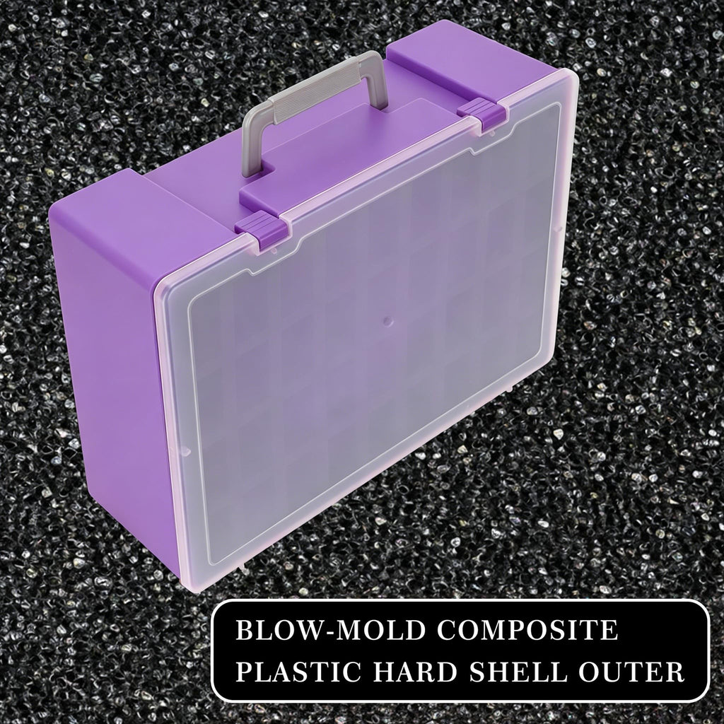 Miniature Storage Figure Case, Purple, 108 Slot