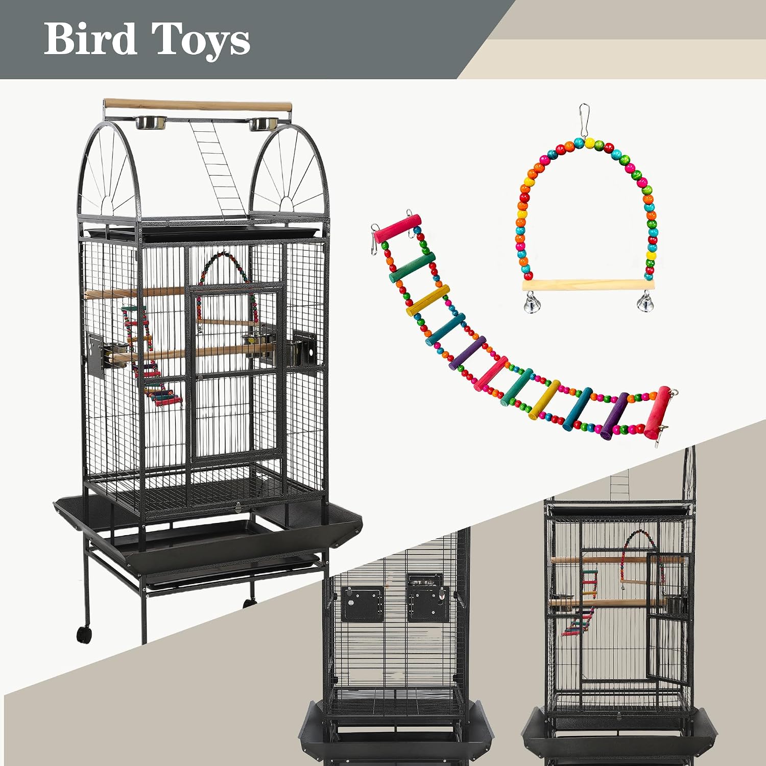 69 inch Large Bird Cages for Parrots,Large Parrot Cages for Large Birds | Flight Cage for Birds,Large Parakeet Cage