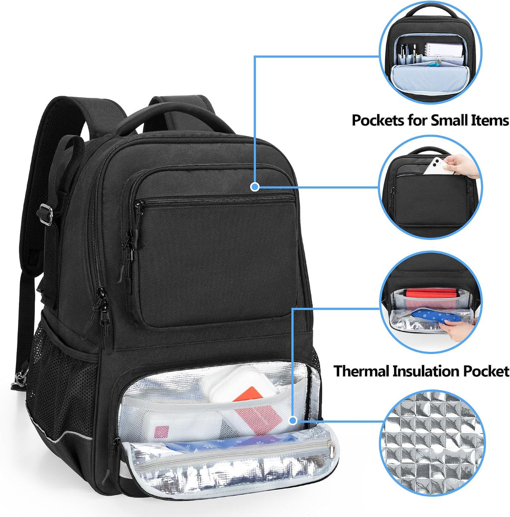 Wheelchair Backpack, Wheelchair Bag for Back of Chair, Wheel Chair Basket to Hang on Back with Thermal Insulation