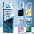 Personalized Crystal Trophy Award - Plaques Personalized Engraved - Coworker Employee Appreciation Gift, Anniversary