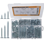 209PCS Wood Screw Assortment Kit, 6 Sizes Flat Head Phillips