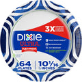 Disposable Plates, 64 Ct, Heavy Duty 10 Inch Paper Plates