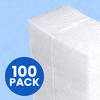 12x11.5" Clear Self-Sealing Bubble Out Bag Pouches, 100 Pack