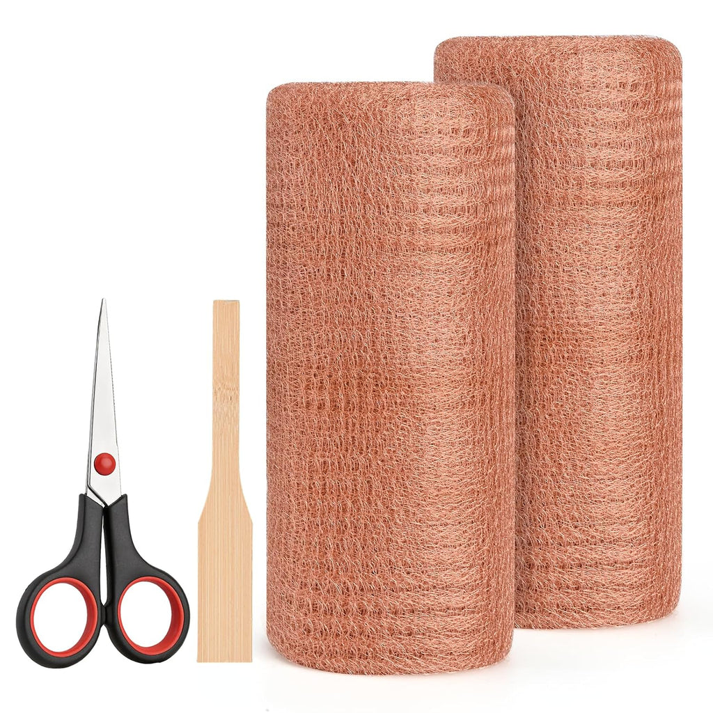 8" x100ft Pure Copper Mesh Rodent Control, Hole Filler for Mice & Rats | Ideal For Slug, Snail, And Mice Control.