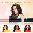 1.25 Inch Curling Iron, Titanium Ceramic Curler for All Hair Types