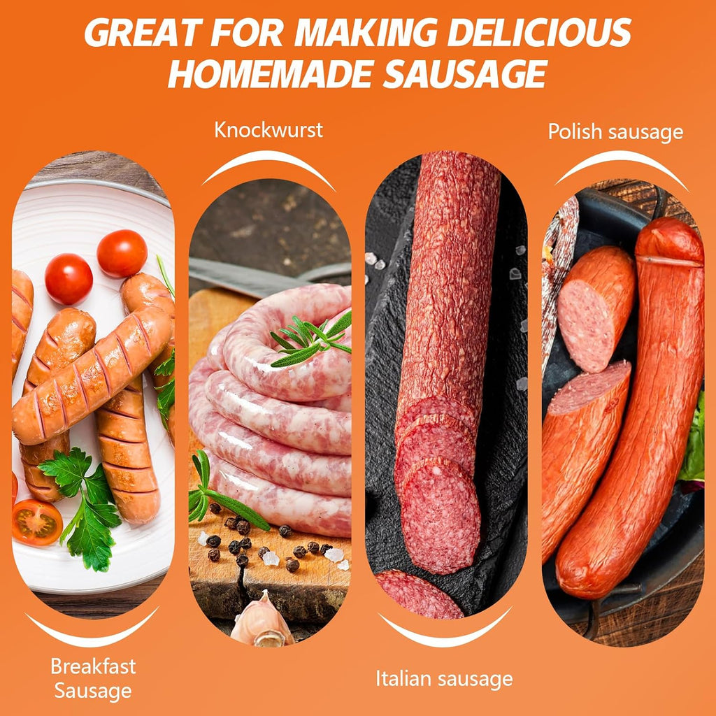 Natural Hog Sausage Casing, Edible Casings for Sausage Making, Pre-Tubed, Great for Snack Sticks, Italian Sausage
