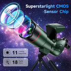 Smart Telescope for Adults Kids Beginners, 4K Digital Electronic Astrophotography Telescope with 3" Flip Screen, App
