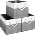 Storage Bins 3-Pack, Foldable Storage Baskets for Organizing Toys, Books, Shelves, Closet, Large Storage Box with