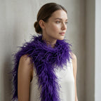 5 ply Purple Ostrich Feather Boas.