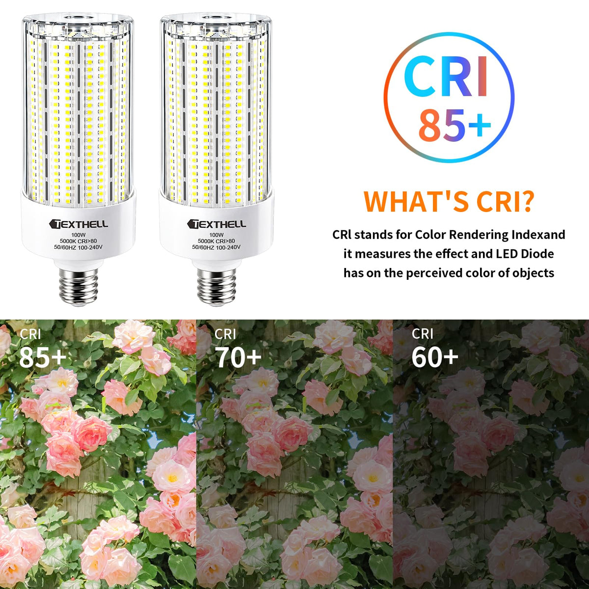 100W Led Corn Light Bulb E26/E39 Led Light Bulb 1000W Equivalent Corn Bulb