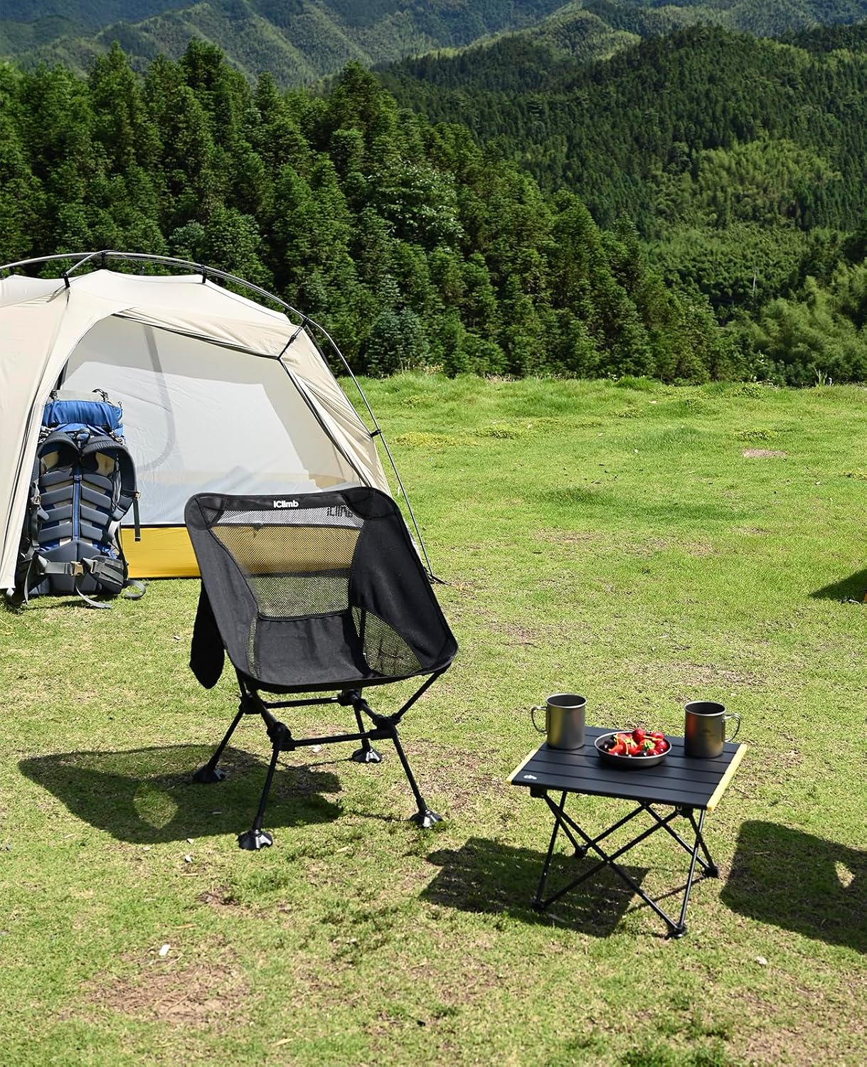 Ultralight Compact Camping Folding Table (Black - S) | with Carry Bag
