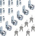 Cabinet Cam Locks Keyed ，5/8" Cabinet Cam Lock for Files Drawers Tool Box Barrel Lock, 6 Pack
