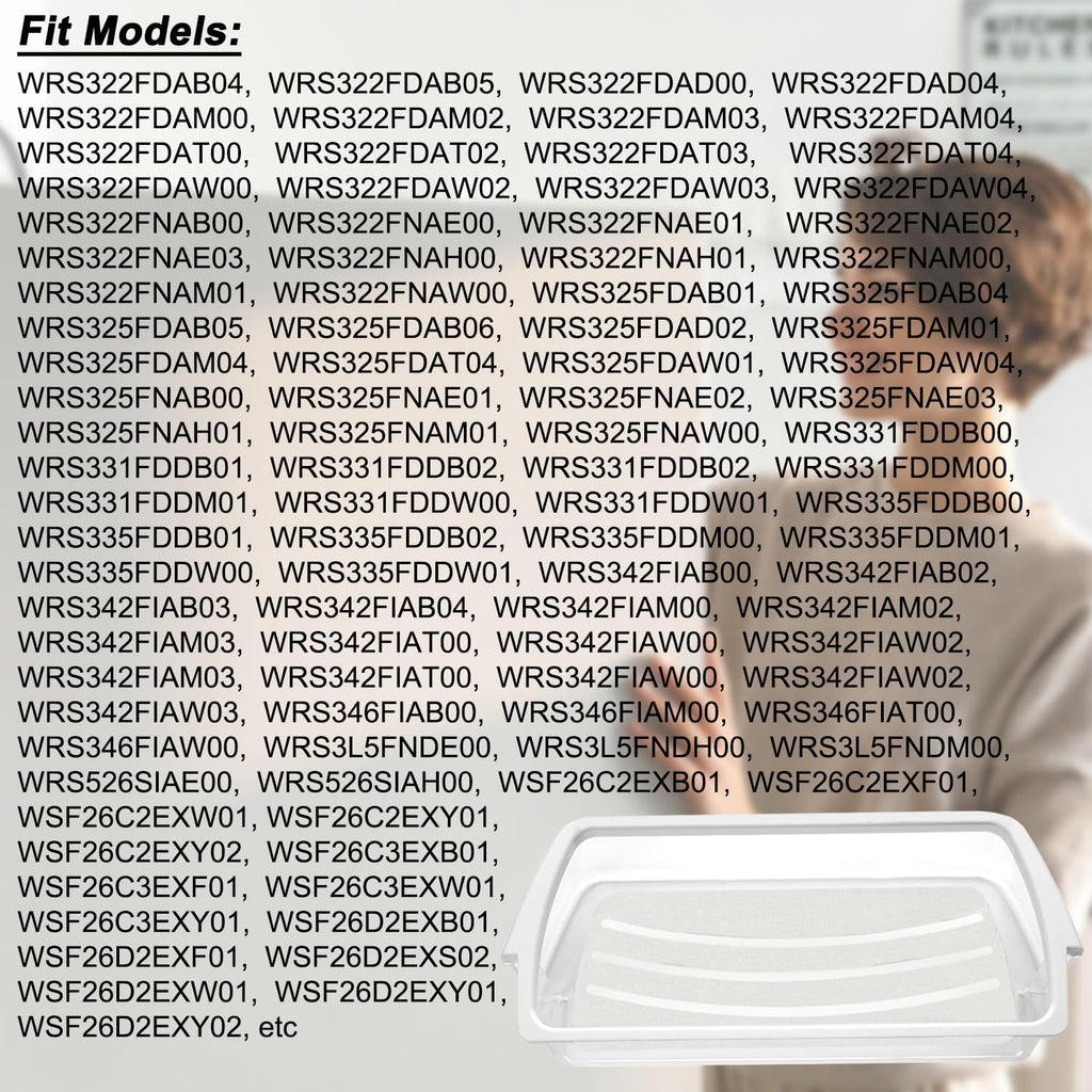 2 Pack WRS322FDAM04 WRS322FDAB05 Refrigerator Door Shelf Bin for Whirlpool
