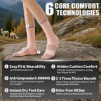 Alpaca Wool Running Hiking Socks for Men Women,Boot Work Crew Socks