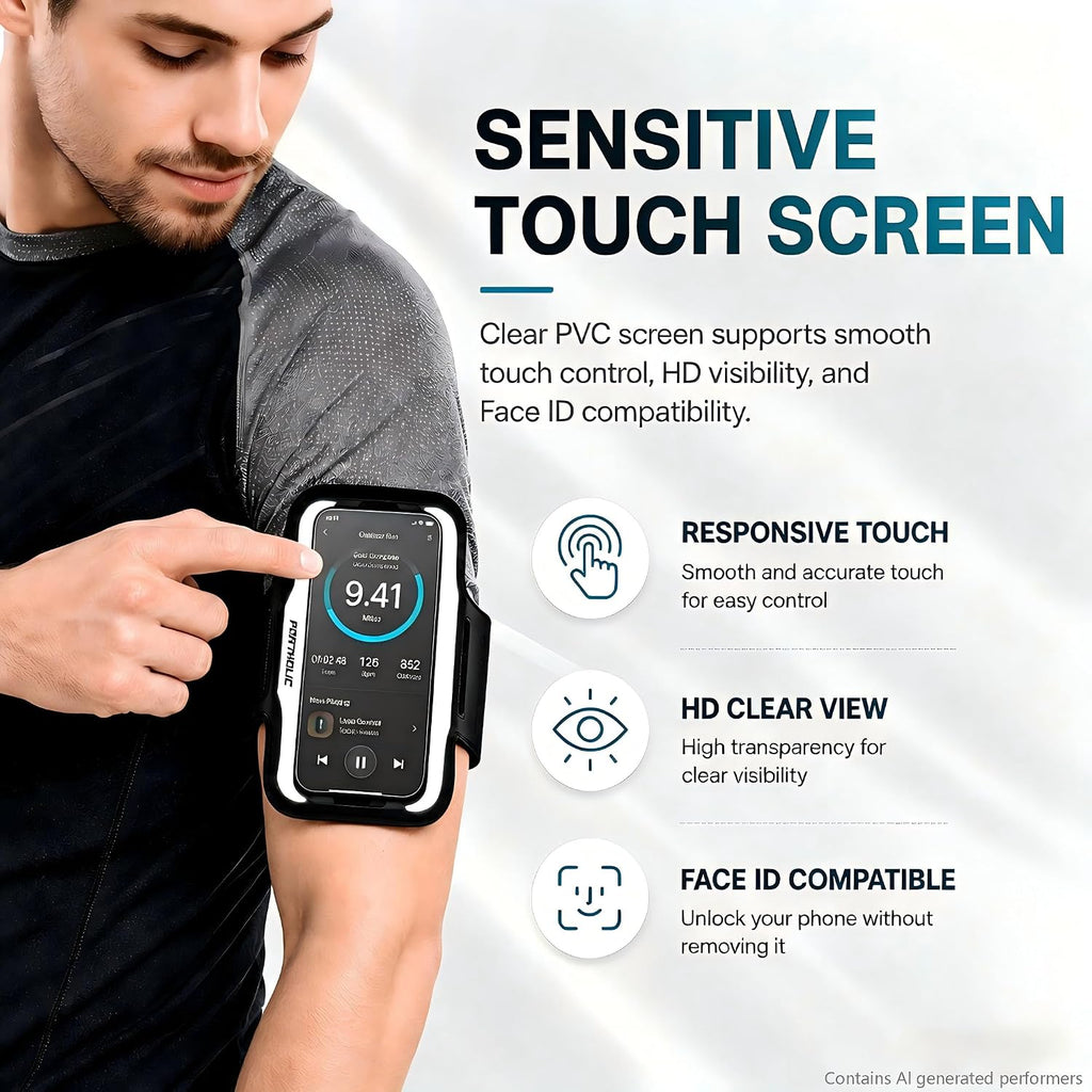 2026 Running Armband Water Resistant Sports Phone Holder Case with Extension Strap,Card Slot Up to 6.9" Phone for