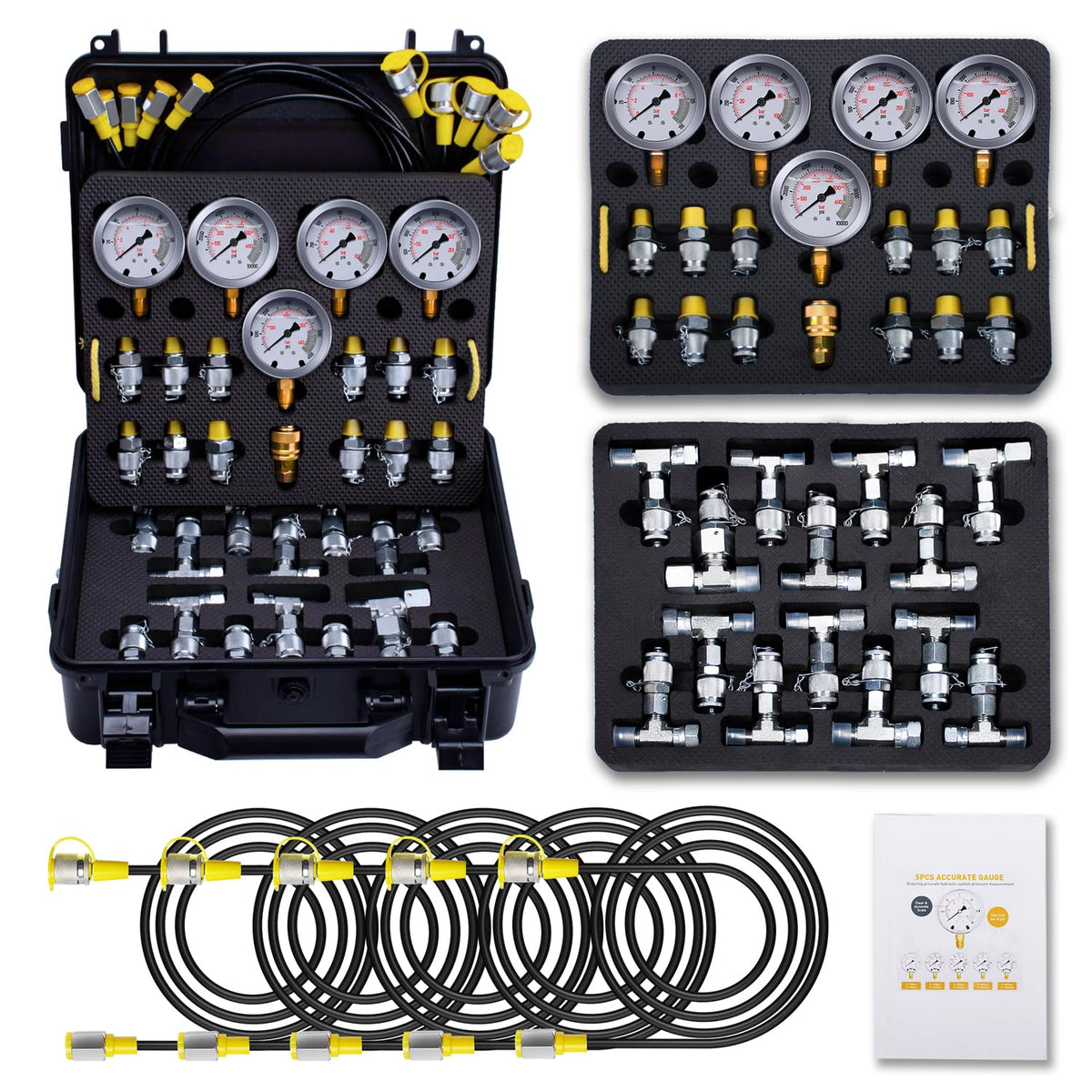 BB01 Hydraulic Pressure Test Kit for Excavators, Loaders, Machinery