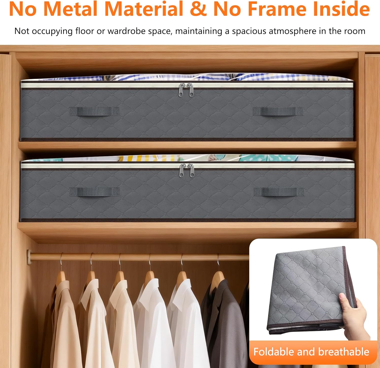 90L Under Bed Storage Containers,4-Pack Closet Organizers and Storage Bins