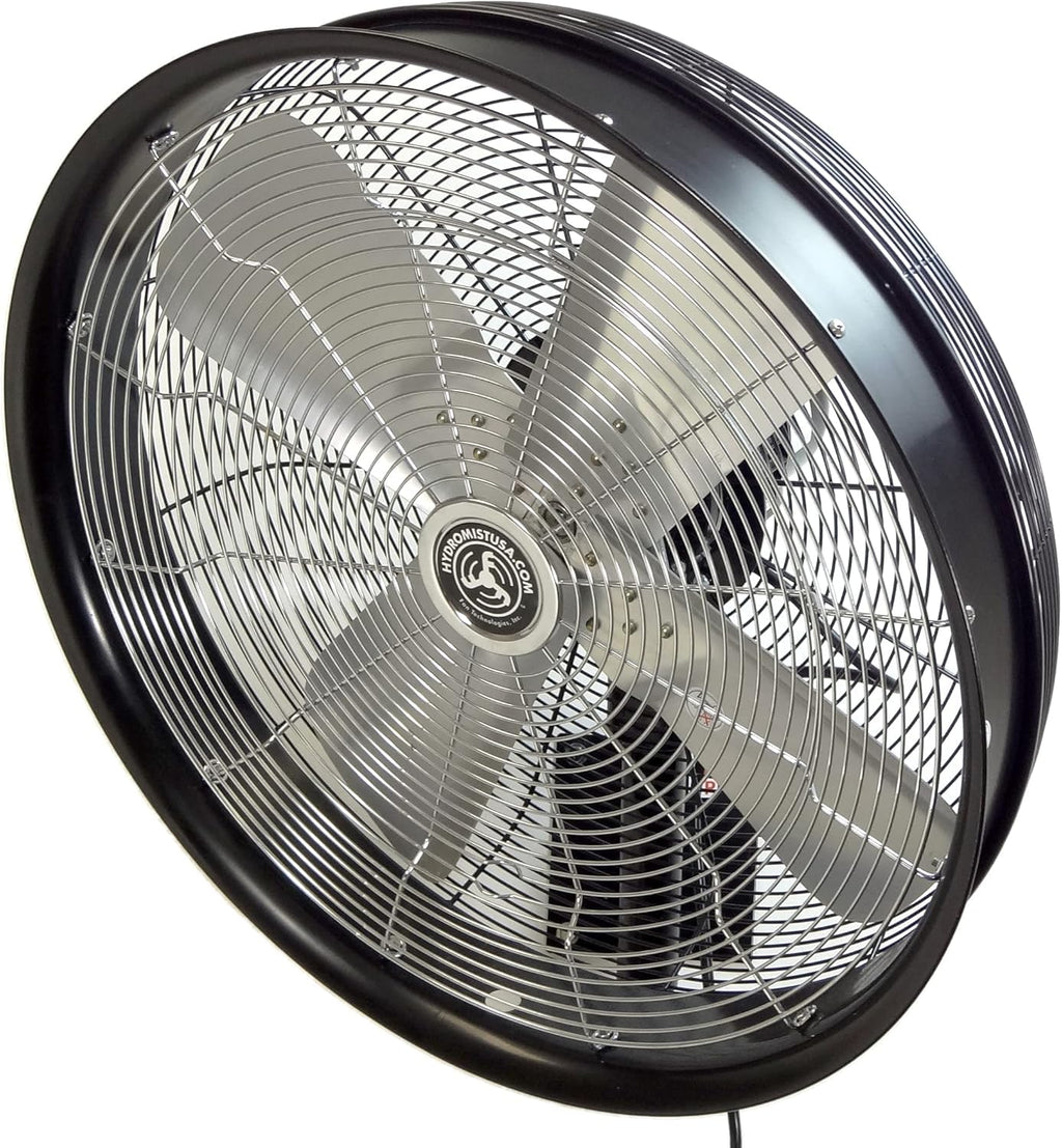 18 Inch Outdoor Fan, Oscillating Wall Mount, Black