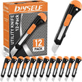 12 Pack Box Cutter Retractable, 18mm Snap-Off Utility Knife