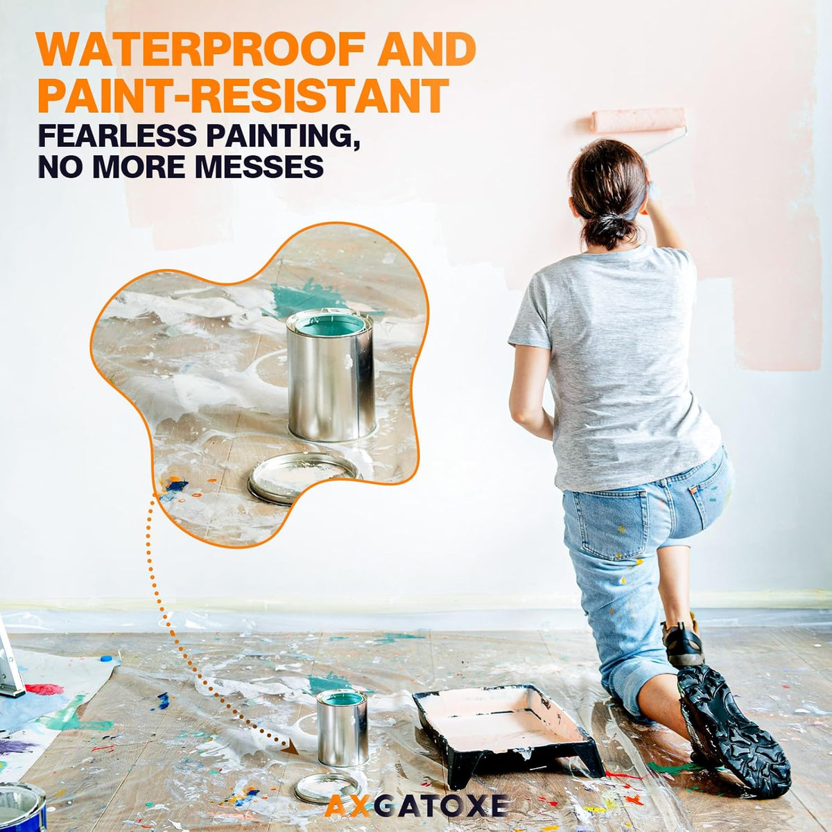 12 x 9 Ft Plastic Drop Cloths for Painting (10-Pack)