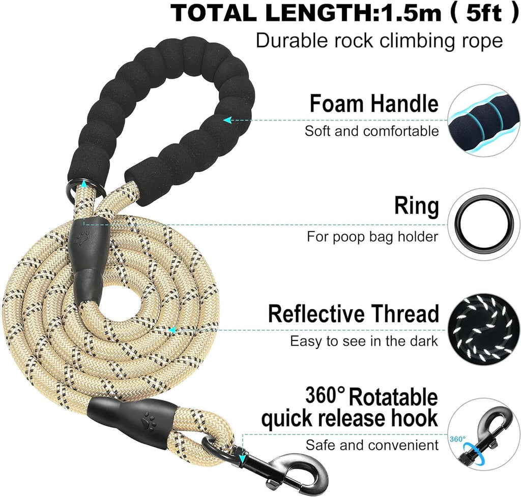Dog Harness with Leash Set, No Pull Adjustable Reflective Step-in Puppy Harness with Thickened Padded Vest for