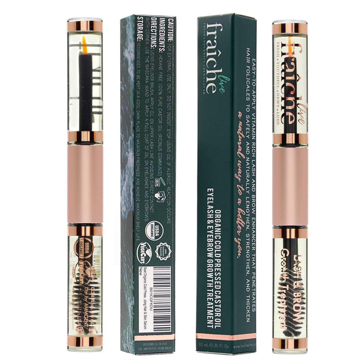 Lash Serum Mascara Tube DOUBLE PACK - Natural Eyelash Serum for Growth, Conditioning &Treatment - Eyelash Growth with