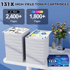 131X 131A Toner Cartridges 4 Pack Replacement for HP 131X 131A