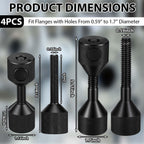 Kingdder 2 Pcs Push Button Flange Two Hole Pins, Mixed Size