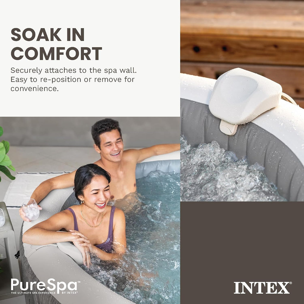 Intex PureSpa Cushioned Foam Headrest Pillow for Inflatable Hot Tubs