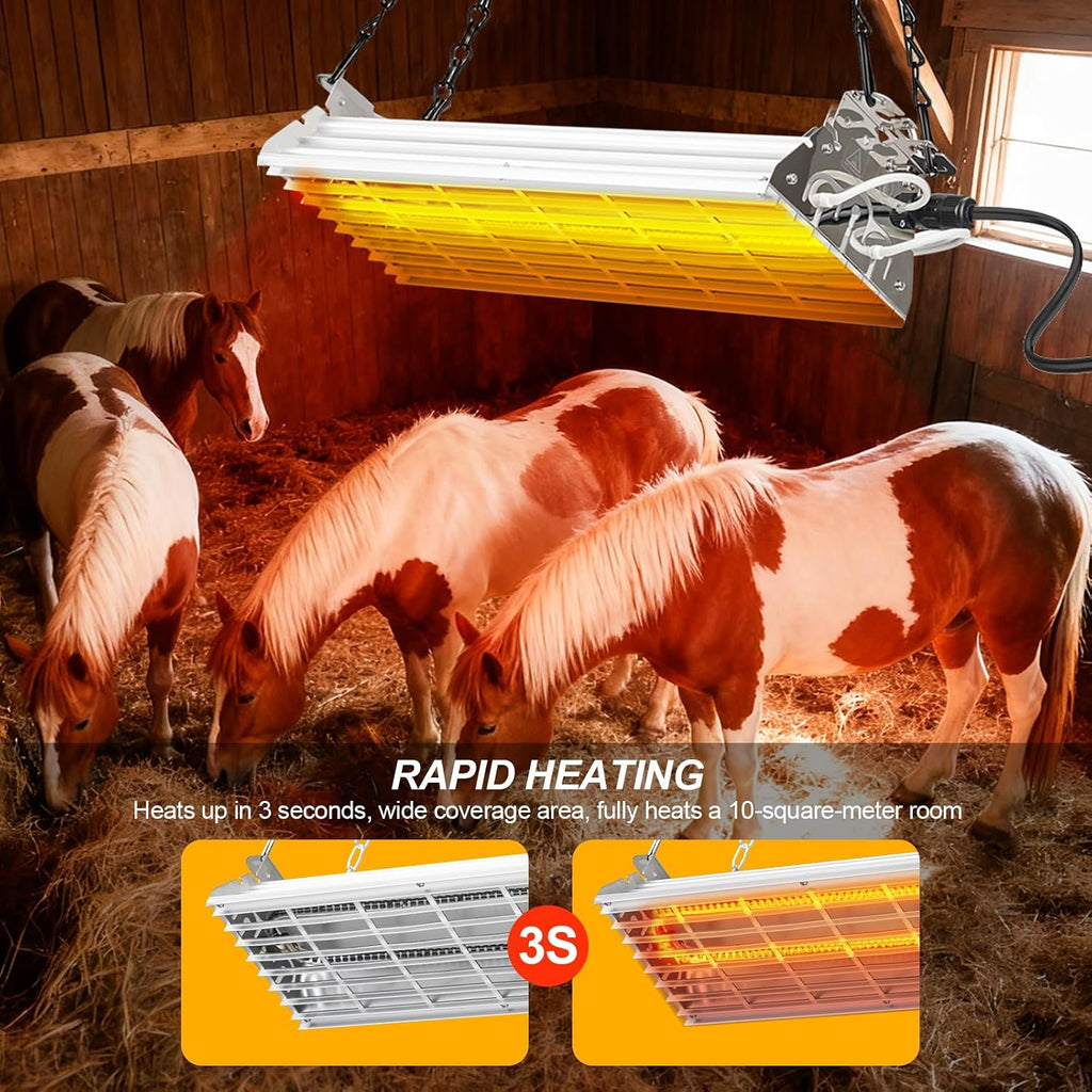 Safe Chicken Coop Heater 600W Adjustable Thermostat