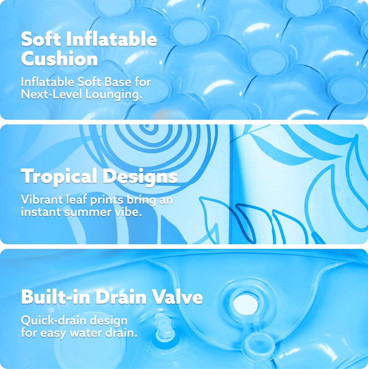Inflatable Swimming Pool,5.5ft x 20 Inch Full-Sized Blow Up Durable Thickened Luxury Above Ground Family Pool with