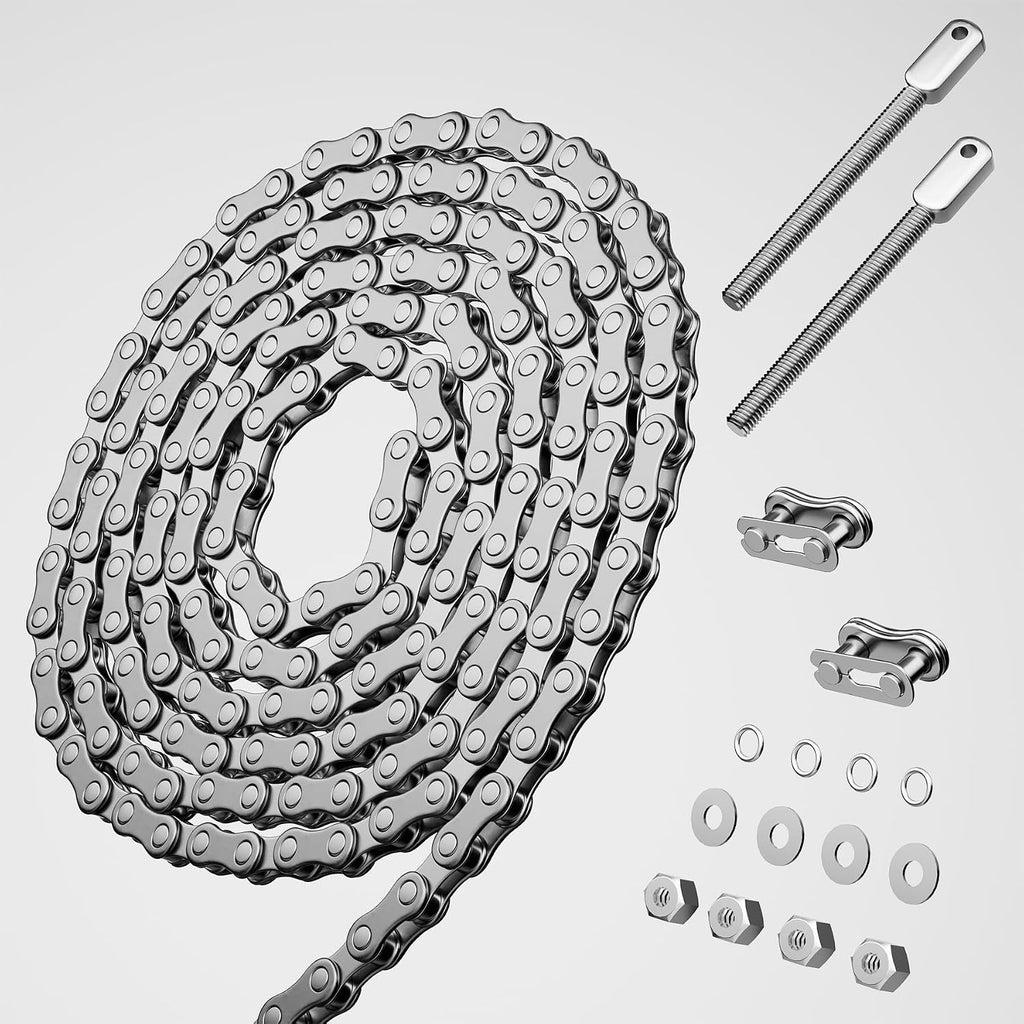 Wyckoff #40SS 08A 10FT Roller Chains Mount Kit,Sturdy Steel, Multi-Purpose