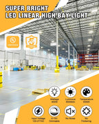 4FT LED Linear High Bay Light,400W 60000LM 5000K High Bay Shop Light