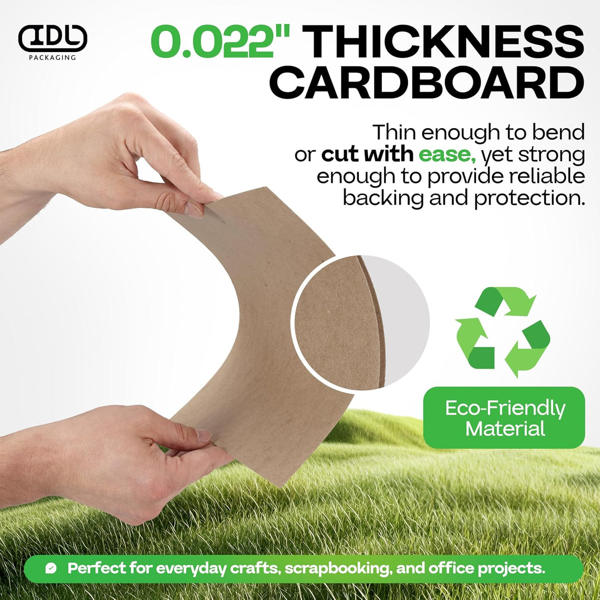 Chipboard Sheets 17" x 11", Pack of 100 - USA-Made Cardboard Sheets