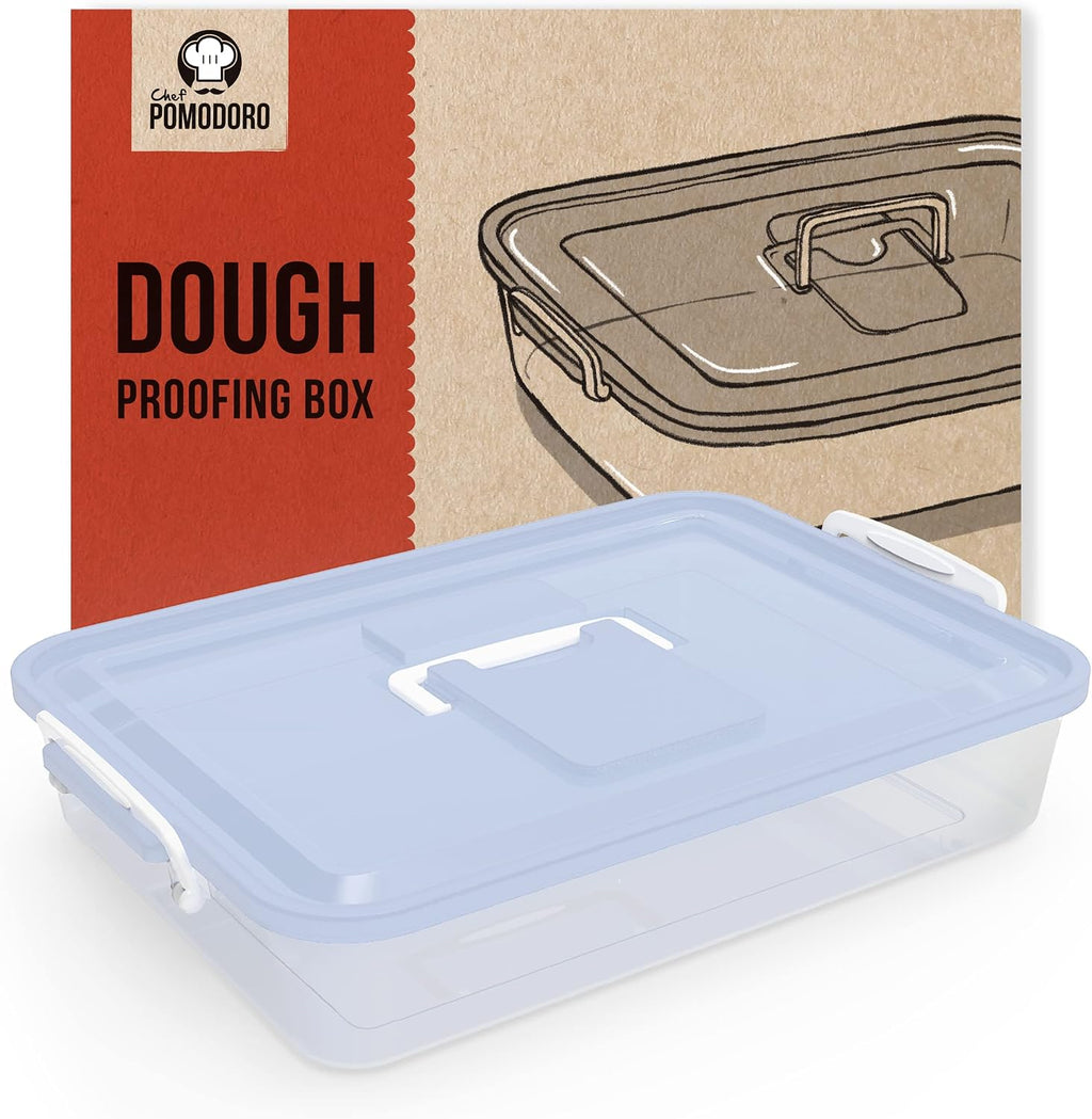 Pizza Dough Proofing Box with Lid, 14x11 In, Blue