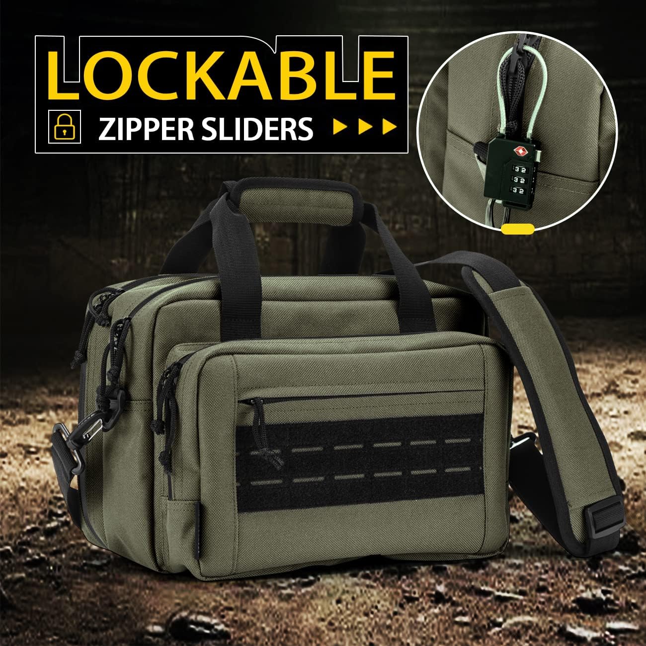 Range Bag,Pistol Case,Gun Range Bags For Handguns And Ammo Pouch 2 Pistols Soft Carrying Shooting Bag
